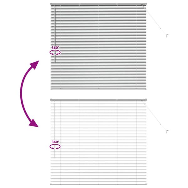 Вертикални щори Сребрист 130 x 145 см Алуминий