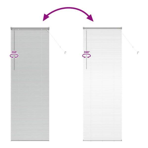 Вертикални щори Сребрист 220 x 70 см Алуминий