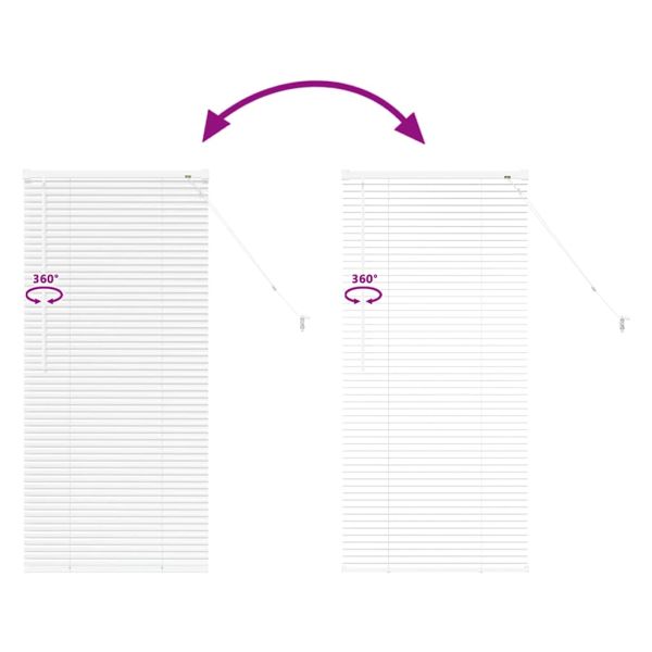 Вертикални щори Бяло 130 x 65 см Алуминий