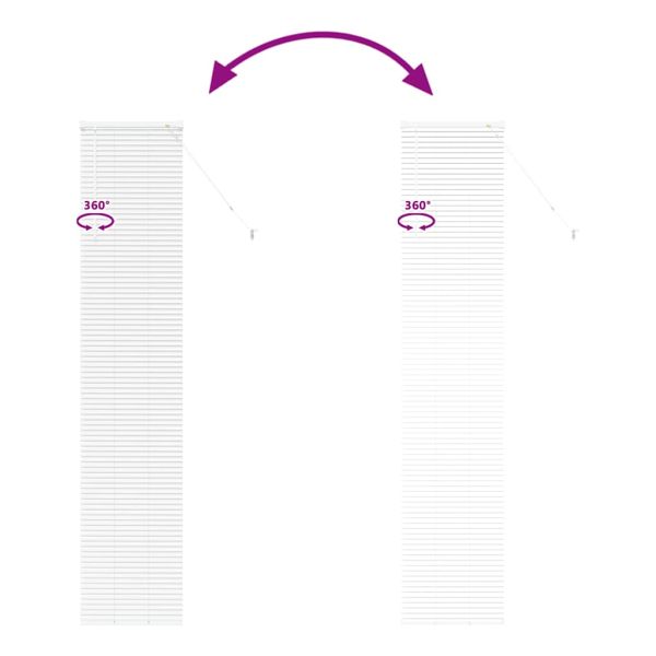 Вертикални щори Бяло 220 x 50 см Алуминий