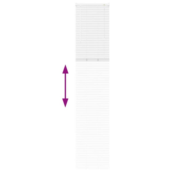 Вертикални щори Бяло 220 x 50 см Алуминий