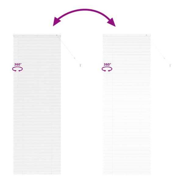 Вертикални щори Бяло 220 x 70 см Алуминий