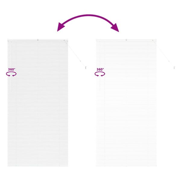 Вертикални щори Бяло 220 x 100 cm Алуминий