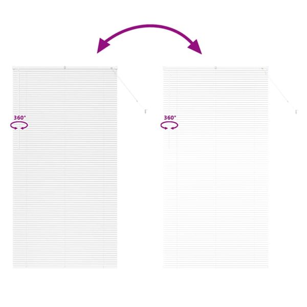 Вертикални щори Бяло 220 x 120 см Алуминий