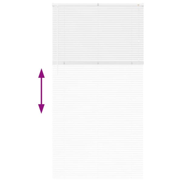 Вертикални щори Бяло 220 x 120 см Алуминий