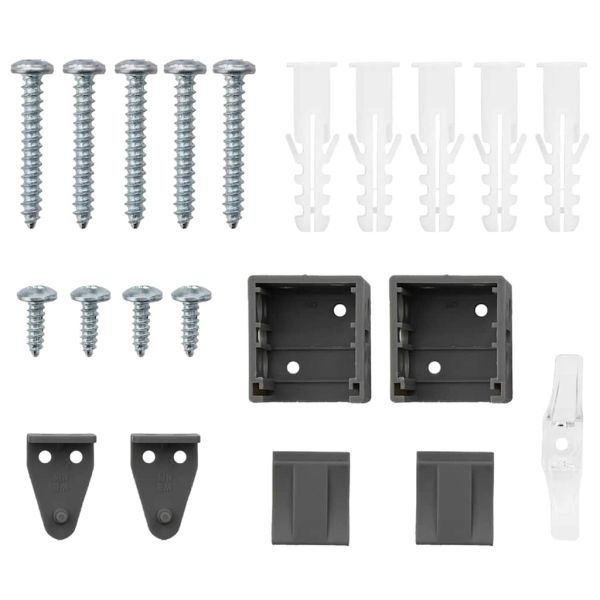 Вертикални щори Тъмен сив 130 x 65 см Алуминий