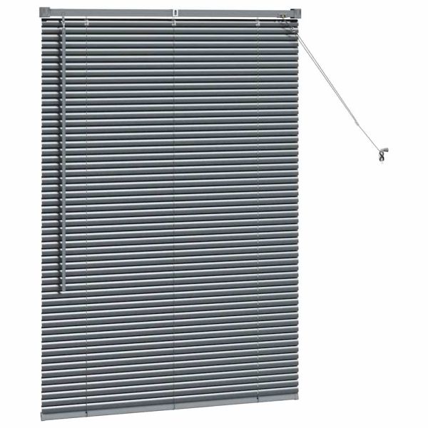 Вертикални щори Тъмен сив 130 x 85 см Алуминий