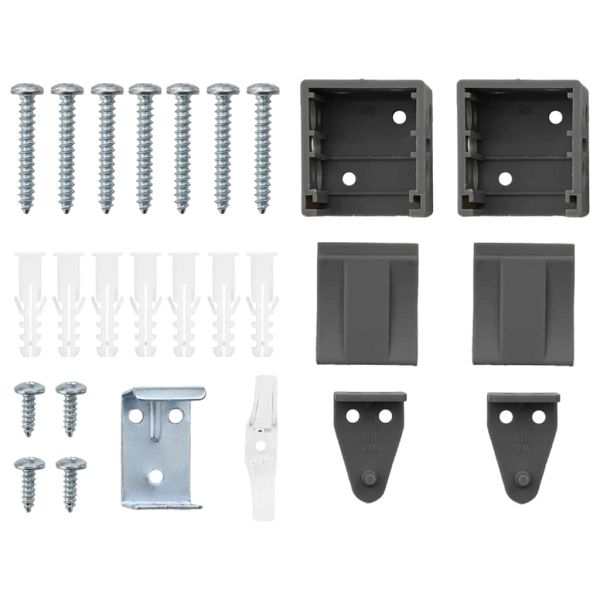 Вертикални щори Тъмен сив 130 x 85 см Алуминий