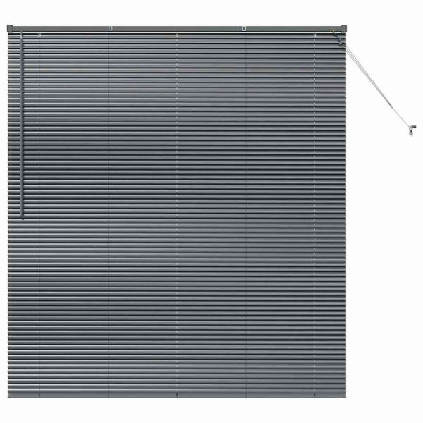 Вертикални щори Тъмен сив 175 x 155 см Алуминий