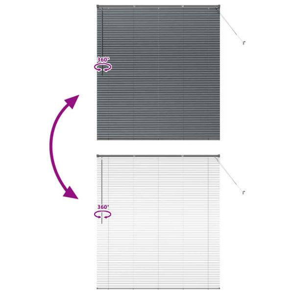 Вертикални щори Тъмен сив 175 x 155 см Алуминий