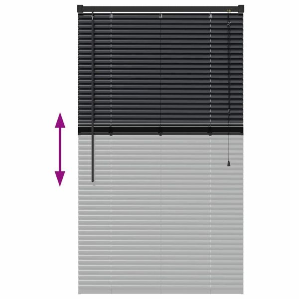 Вертикални щори Черно 130 x 70 см Алуминий