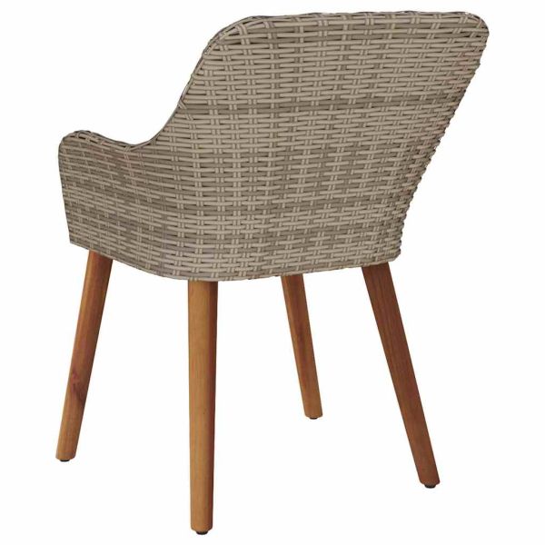 Градински стол 2 pcs Черно 62.5 x 55 x 82 см полиратан