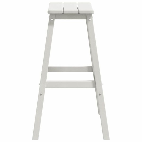 Бар стол 2 pcs Бяло 52 x 43 x 73,5 см HDPE