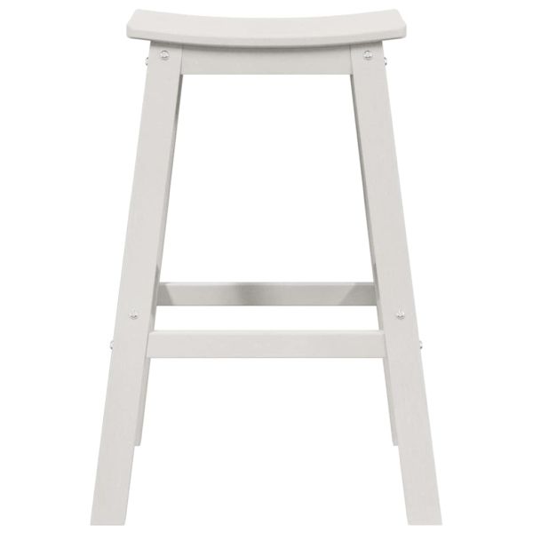 Бар стол 2 pcs Бяло 52 x 43 x 73,5 см HDPE