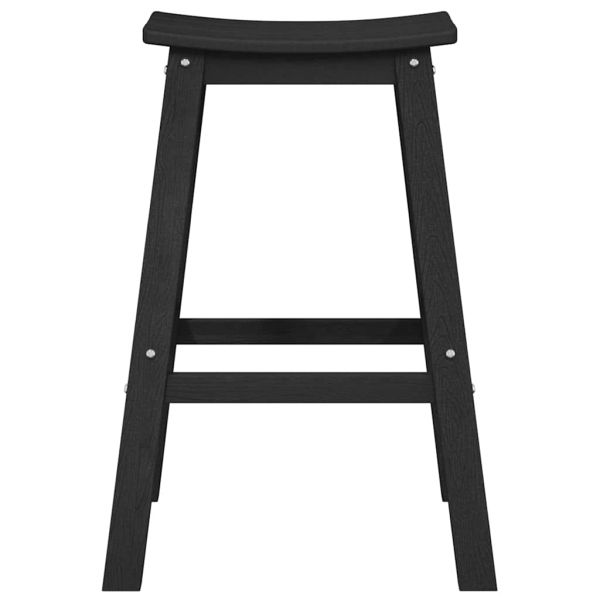 Бар стол 2 pcs Черно 52 x 43 x 73,5 см HDPE
