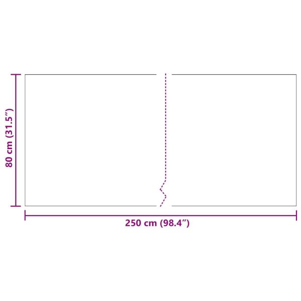 Килим пътека Сив 80 x 250 cm текстил
