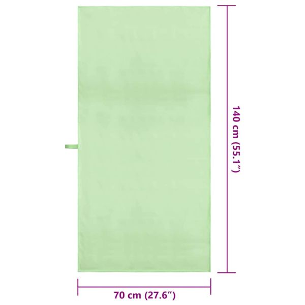 Спортни кърпи 2 бр. Зелен 140 x 70 см