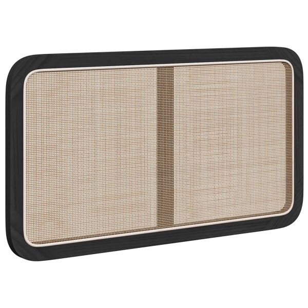 Облегалка за глава с таблото Черно 100 x 55 x 3 см Ратан