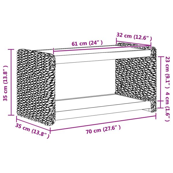 Масичка за кафе Естествен 70 x 35 x 35 cm