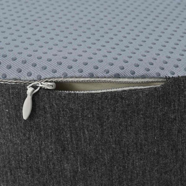 Възглавница с възглавница Тъмен сив 50 x 43 x 10 см Памук