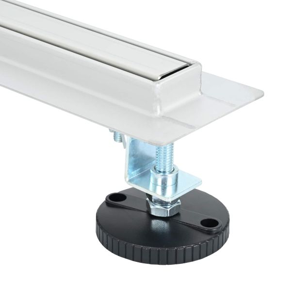 360° Душов отвод с тънък модел Сребрист 90 cm