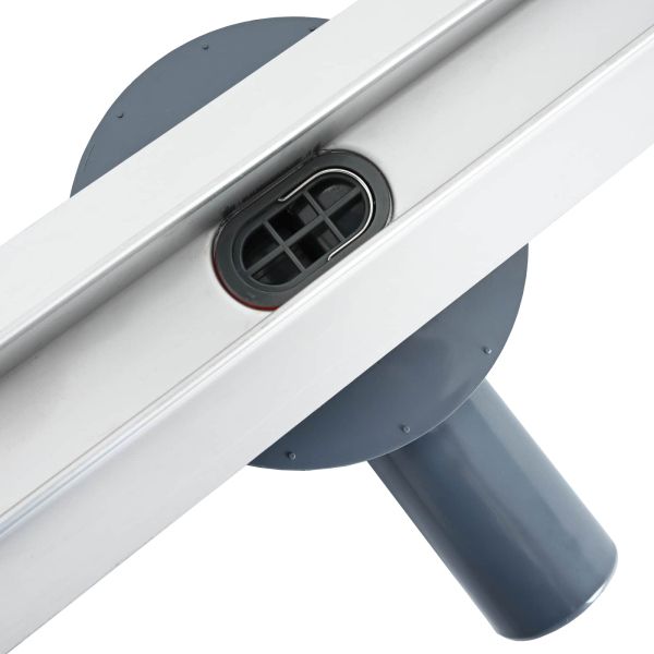 360° Душов отвод с тънък модел Сребрист 90 cm