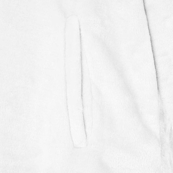 Одеяло с качулка Бяло s Фланела