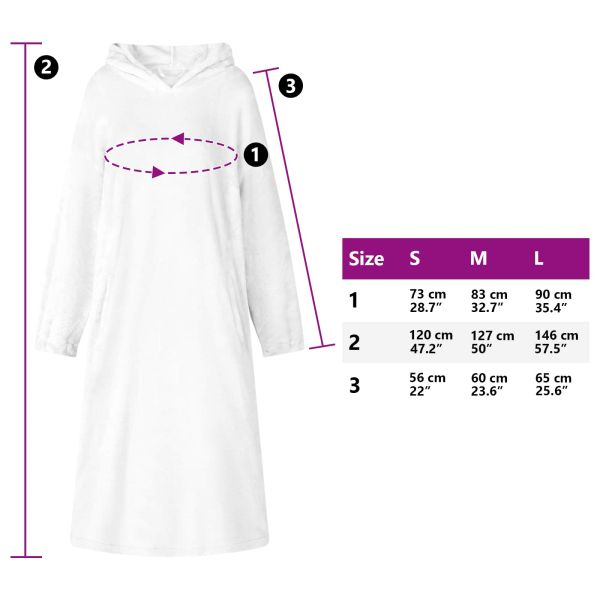 Одеяло с качулка Бяло s Фланела