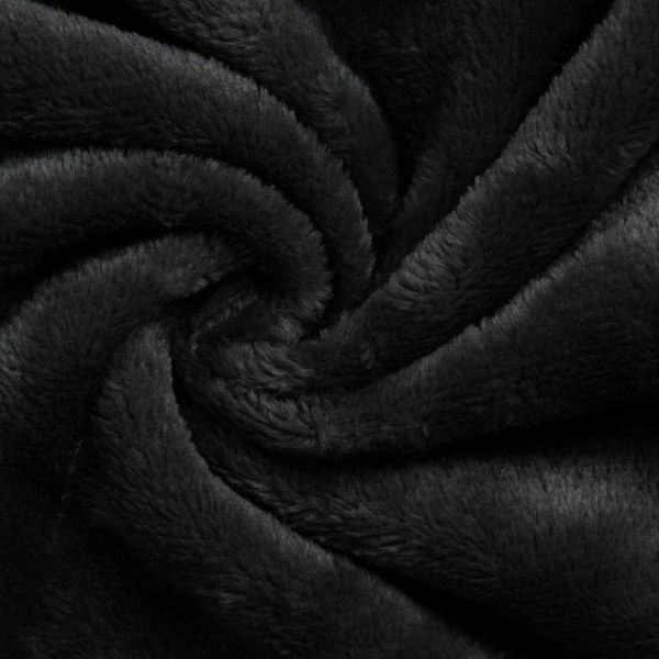 Одеяло с качулка Черно F Фланела