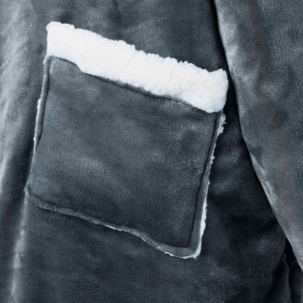 Одеяло с качулка Морски син M Флийс и фланел