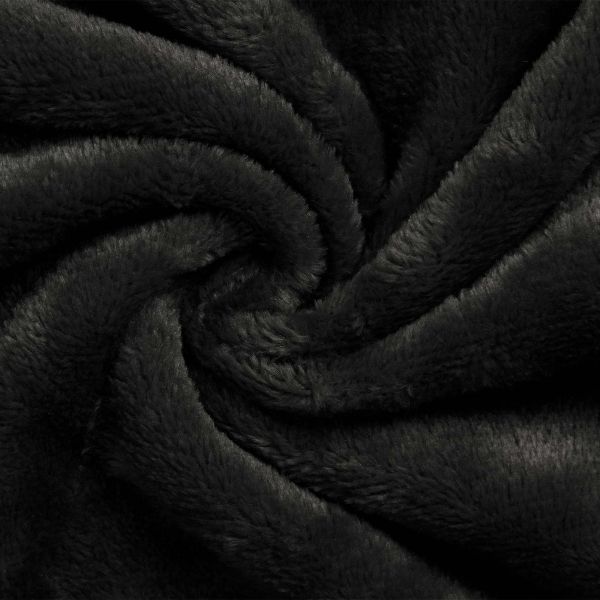 Халат с качулка Черно l Фланела