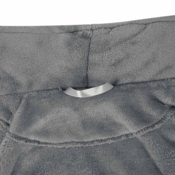 Халат без качулка Тъмен сив xl Фланела