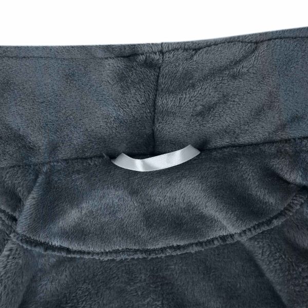 Халат без качулка Морски син l Фланела