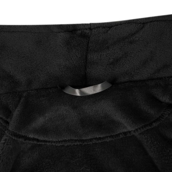 Халат без качулка Черно m Фланела