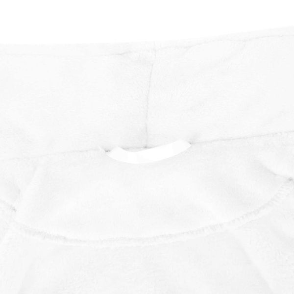 Халат без качулка Бяло m Фланела