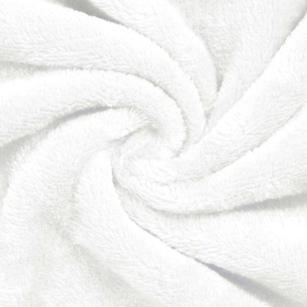 Халат без качулка Бяло l Фланела