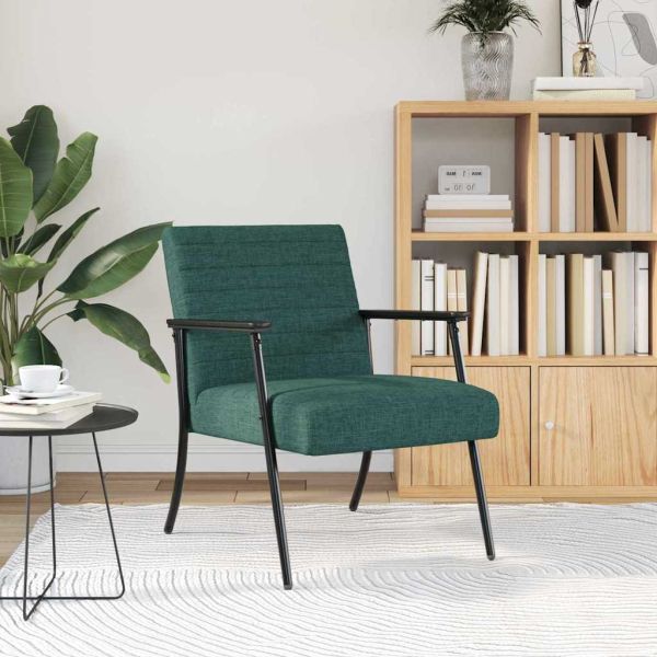 фотьойл Тъмен зелен 59 x 75 x 78 см текстил