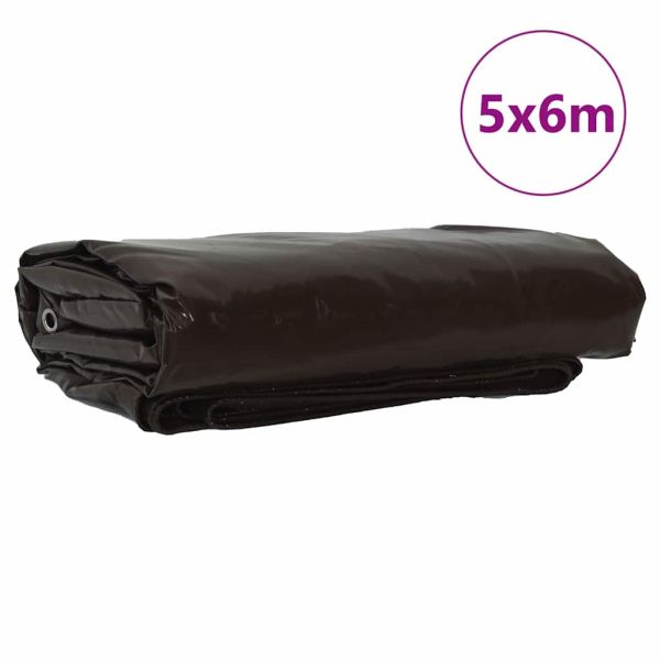 Найлон 650g / m² Кафяво 5 x 6 m Канва с PVC покритие