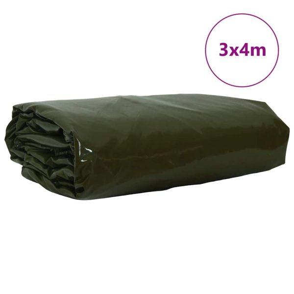 Найлон 650g / m² Маслинено зелено 3 x 4 m Канва с PVC покритие