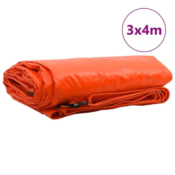 Найлон 650g / m² Оранжево 3 x 4 m Канва с PVC покритие