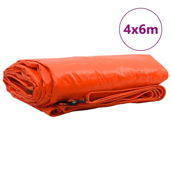 Найлон 650g / m² Оранжево 4 x 6 m Канва с PVC покритие