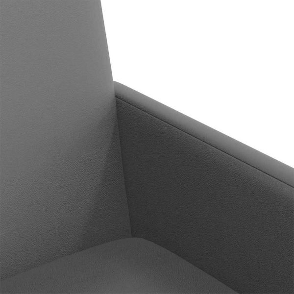 Столове с Колела с колела 2 pcs Сив 57 х 66 х 94 см Изкуствена