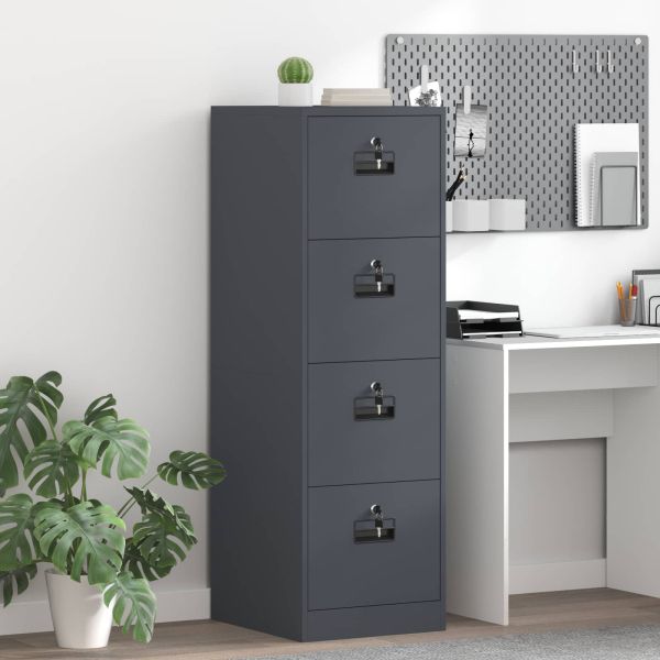 Кабинет за файлове с чекмедже 2 pcs Антрацит 44 x 50 x 106.5 см