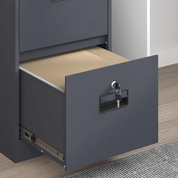 Кабинет за файлове с чекмедже 2 pcs Антрацит 44 x 50 x 106.5 см