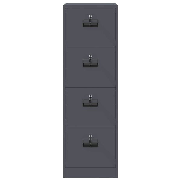 Кабинет за файлове с чекмедже 2 pcs Антрацит 44 x 50 x 106.5 см