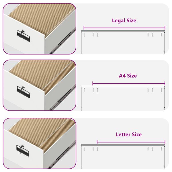 Кабинет за файлове с чекмедже 2 pcs Бяло 44 x 50 x 106.5 см