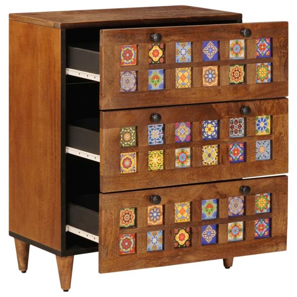 Служебен шкаф Орех 60 x 33 x 75 cm Солидно мангово дърво