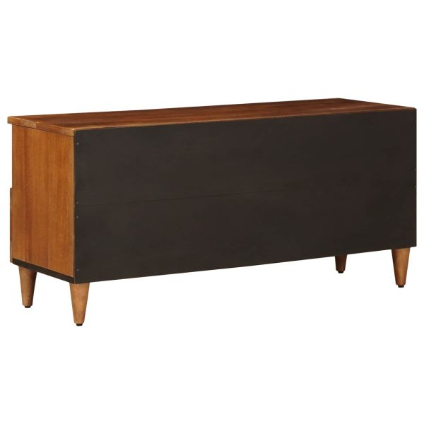 ТВ шкаф с чекмедже Орех 100 x 33 x 46 см Солидно мангово дърво