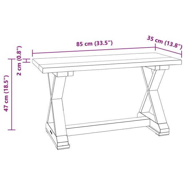 Пейка Естествен 85 x 35 x 47 см Масивна регенерирана дървесина