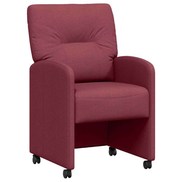 Столове с Колела 2 pcs виненочервен 57 x 67 x 95 см текстил